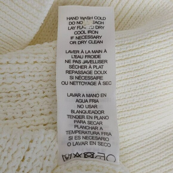 FRAME Shrunken Crochet Cardigan Ivory / Off White Women's Size Small - Picture 10 of 13